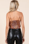 Mittoshop Paisley Patchwork Print Satin Cowl Neck Crop Cami