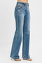 RISEN Full Size Distressed Detail Bootcut Jeans Plus Size