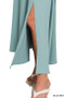 Zenana Heavy Woven Span Crop Tee & Skirt Set