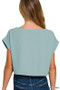 Zenana Heavy Woven Span Crop Tee & Skirt Set