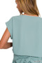 Zenana Heavy Woven Span Crop Tee & Skirt Set