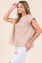 Lime 'N' Chili Striped Muscle Sleeve Top