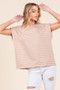 Lime 'N' Chili Striped Muscle Sleeve Top