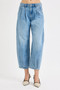 RISEN Full Size Mid Rise Fit Crop Wide Volume Leg Jeans Plus Size