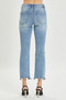 RISEN Full Size High Rise Distressed Cropped Straight Jeans
