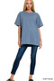 Zenana Cotton Round Neck Top & Legging Set