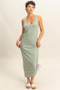 HYFVE Scoop Neck Side Tie Detail Midi Dress