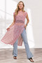 ADORA Multi Color Crochet Tunic Top
