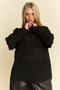 Davi & Dani Crinkled Jacquard Button Down Shirt