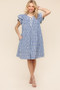 Haptics Double Ruffle Sleeve Dress with Side Pockets