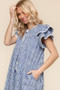 Haptics Double Ruffle Sleeve Dress with Side Pockets