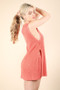 VERY J Slit Round Neck Top and Shorts Sweater Set