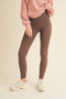 Yelete Full Size Fleece Lined High Waisted Leggings