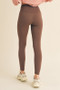 Yelete Full Size Fleece Lined High Waisted Leggings