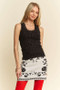 Davi & Dani Rhinestone Lace Trim Detail Tank