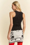 Davi & Dani Rhinestone Lace Trim Detail Tank