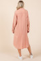 Mittoshop Button Down Long Sleeve Shirt Dress