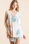 BiBi Tie Dye Textured Knit Top and Shorts Set
