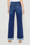 RISEN Full Size Tummy Control High Rise Wide Leg Cuffed Jeans Plus Size