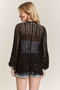 ADORA Crochet Cardigan With Scallop Hem