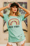 BiBi Cotton Slub Laser Top American Cow Boy Graphic