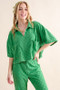 And The Why Brushed Texture Checker Board Pattern Casual Top
