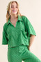 And The Why Brushed Texture Checker Board Pattern Casual Top