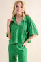 And The Why Brushed Texture Checker Board Pattern Casual Top