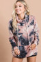 BiBi Brushed Tie Dye Overlapped Turtle Neck Sweatshirt