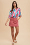 Annie Wear Comfort Stretch Cotton Slit Detailed Mini Skirt