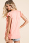 BiBi Jersey Knit Gathered Top with Ruffles