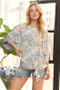 ADORA Tie Floral Tunic Top