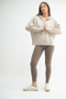 MONO B Drift Burnout Fleece Snap Hoodie