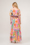 And The Why Asymmetric Geo Printed Tiered Maxi Skirt
