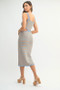 MABLE Multi Color Chevron Knit Bodycon Midi Dress