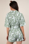 VERY J Oversized Printed Button Down Resort Romper