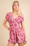 VERY J Floral Printed Ruffle Romper