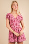 VERY J Floral Printed Ruffle Romper