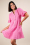 VERY J Plus Size Mineral Washed Woven Mini Dress