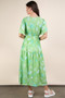 VERY J Printed V-Neck Resort Midi Dress