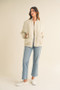 MABLE Back Ruched Utiltiy Bomber Jacket