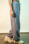 VERY J Wide Leg Gauze Solid Pants