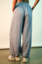 VERY J Wide Leg Gauze Solid Pants