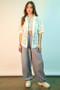 VERY J Wide Leg Gauze Solid Pants