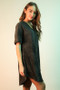 VERY J Mineral Washed Ribbed Knit Mini Dress