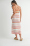 MABLE Lightweight Pointelle Chevron Knit Maxi Dress