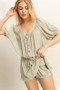 HYFVE Drawstring Hem Short Sleeve Top and Skort Set