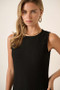 Mittoshop Side Slit Round Neck Sleeveless Dress