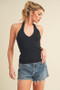 Aemi + Co Ribbed Halter Neck Cami