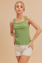 Aemi + Co Square Neck Wide Strap Tank